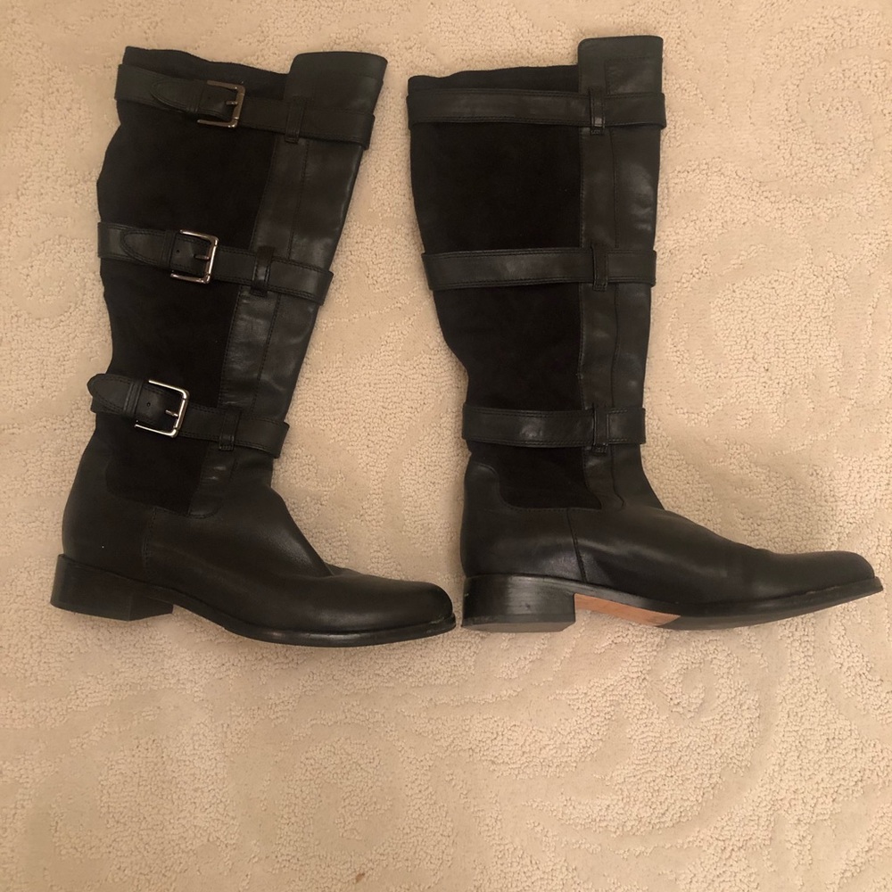 Knee high flat boots